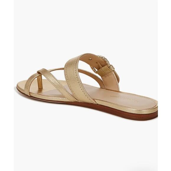 Veronica Beard Salva gold leather sandals size 10 - Picture 2 of 6